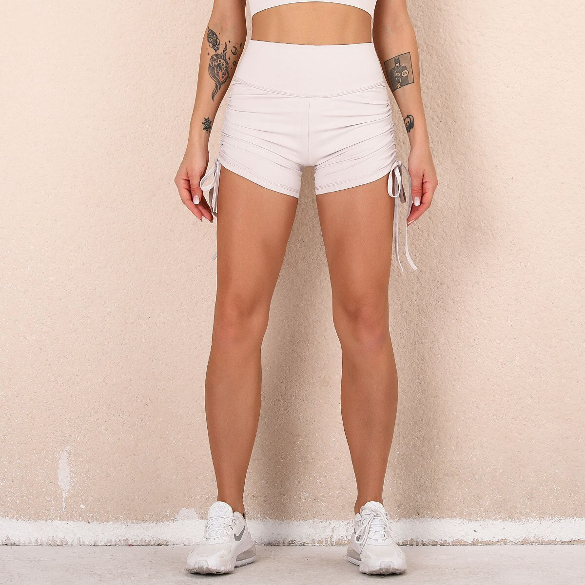 React LUXE High Waisted Short - White
