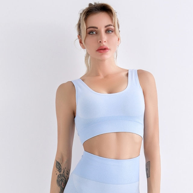 React SIGNATURE Sports Crop - Baby Blue