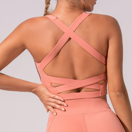 React LUXE Sports Crop - Orange