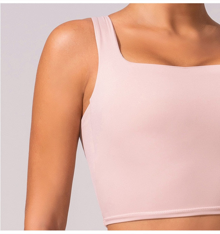 React LUXE Sports Crop - Baby Pink